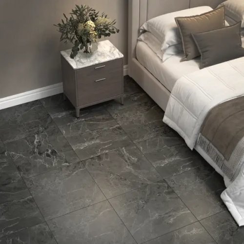 Глазурованный керамогранит Kerama Marazzi Лоди 59.5x59.5 см 1.44 м² матовый цвет черный