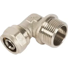 Угол комбинированный 90° Valtec 3/4"x16 мм НР никелированная латунь VTM.353