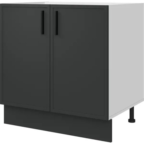 Напольный шкаф Неро 80x82.5x58 см DELINIA МДФ цвет графит