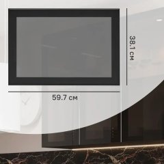 Фасад-витрина кухонного шкафа Вельск 59.7x38.1 см KONSENSA стекло цвет черный
