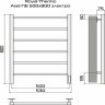 Полотенцесушитель Royal Thermo Axel П6 500х800 электро (встроен. диммер) черный