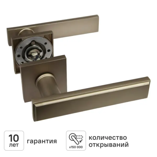 Дверная ручка на розетке KREAFORTA Двиница без запирания цвет никель