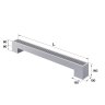 Конвектор напольный Royal Thermo STEP-80/130/800-1-N-SS-LG-NA
