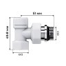 Набор термостатический угловой Royal Thermo Design 1/2М30х1,5 (Белый)