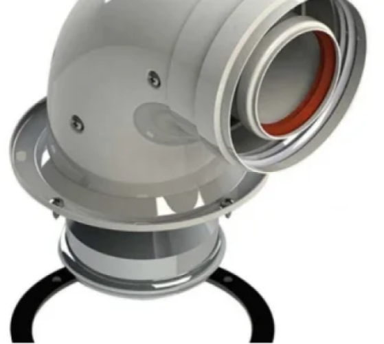 PROTHERM Отвод 90° d 60/100 мм, с фланцем (Рысь, Ягуар)