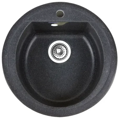 Мойка для кухни врезная Granfest Rondo GF-R 50x50 см глубина чаши 19 см мрамор цвет чёрный