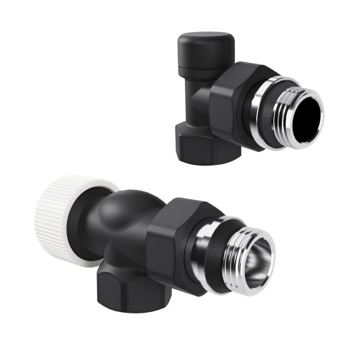 Набор термостатический осевой Royal Thermo Design 1/2М30х1,5 (Черный)