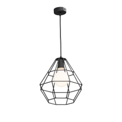 Подвесной светильник Vitaluce Orso black 1 лампа 3м² Е27 цвет черный матовый
