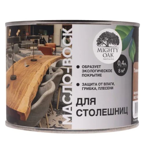 Масло-воск для столешниц Mighty Oak цвет темный орех 0.4 л