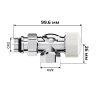 Набор термостатический осевой Royal Thermo Design 1/2М30х1,5 (Хром)