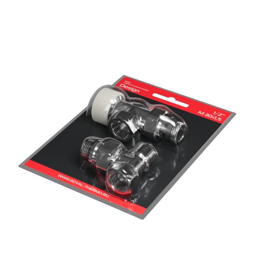 Набор термостатический осевой Royal Thermo Design 1/2М30х1,5 (Хром)