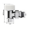 Набор термостатический угловой Royal Thermo Design 1/2М30х1,5 (Хром)