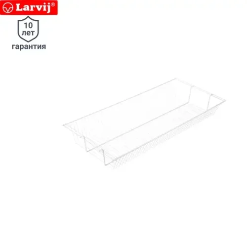 Полка-корзина Larvij 90.3x11.8x40.6 см сталь цвет белый