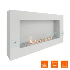 Биокамин SteelHeat WALL GRAND 1200 белый