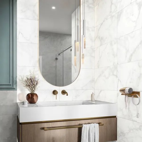 Настенная плитка Alma Ceramica Onice Art 04 30x60 см 1.98 м² матовая цвет белый