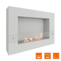 Биокамин SteelHeat WALL GRAND 900 белый