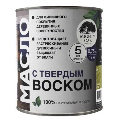 Масло с твердым воском Mighty Oak цвет дуб 750 мл