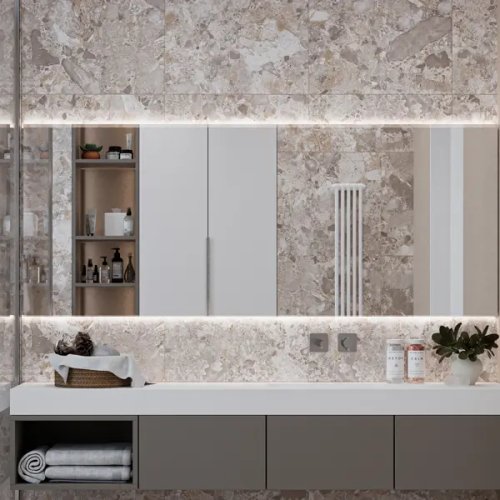 Глазурованный керамогранит Abgres Terrazzo 60x60 см 1.44 м² матовый цвет бежевый
