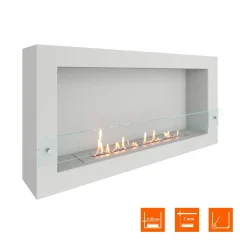 Биокамин SteelHeat WALL ONE 1100 белый