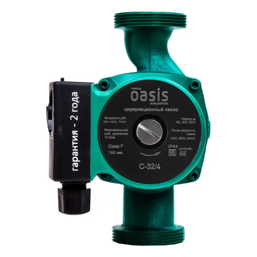 Циркуляционный насос Oasis 32/4 180 мм с гайками 1 1/4"