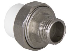 Муфта TEBO бел. PP-R комбин. разъемная (Американка) 25х1/2 НР O-ring (10/140), арт. 015022117