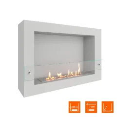Биокамин SteelHeat WALL ONE 800 белый