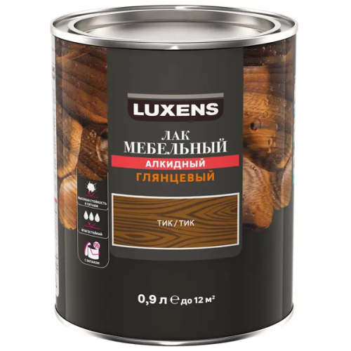 Лак для мебели Luxens алкидный цвет тик глянцевый 0.9 л
