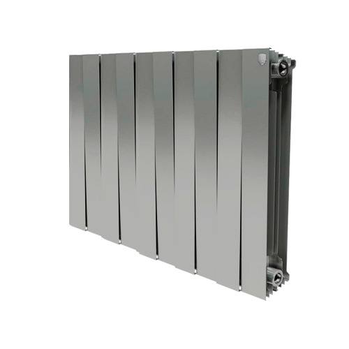 Секционный биметаллический радиатор Royal Thermo PianoForte 500, Silver Satin, количество секций 10