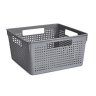 Коробка для хранения 29.4x29.4x15.1 см квадратная цвет серый