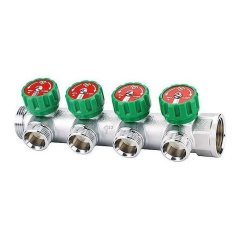 Коллектор регулирующий VARMEGA 1 4 х 1/2 хромированный VM14624