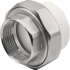Муфта THERMOLIGHT комбинированная разъемная PP-R ВР 40х1 1/4 белый (5/60)