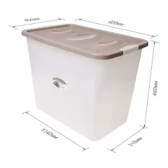Ящик Астело Martika 60x48x40.4 см пластик с крышкой на колесах цвет прозрачный