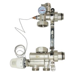 STEELSUN Смесительный узел для теплого пола (без насоса 130-180мм) 1"x1 1/2", SLA4863