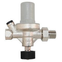 STEELSUN 1/2" Подпиточный клапан с подключением к манометру, никелированный, SLA6304