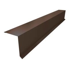 Планка ветровая для гибкой кровли 70x100 мм 2 м 0.4 мм цвет RAL 8017 коричневый