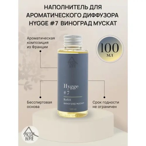 Наполнитель для диффузора Arida Home Hygge 7 Виноград мускат 100 мл