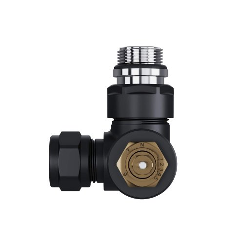 Набор термостатический трехосевой Royal Thermo Design Pro 15мм М30х1,5 (Черный)