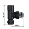 Набор термостатический трехосевой Royal Thermo Design Pro 15мм М30х1,5 (Черный)