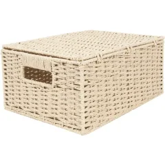 Корзина для хранения Storidea 31x15x23 см бумажный шпагат цвет бежевый