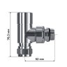 Набор термостатический трехосевой Royal Thermo Design Pro 15мм М30х1,5 (Хром)