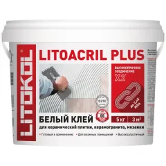 Клей для плитки готовый Litokol Литоакрил Плюс 5 кг