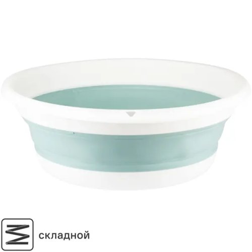 Таз складной Idea Флекс круглый 10 л полипропилен цвет тиффани