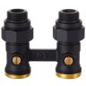 Узел нижнего подключения Royal Thermo прямой 1/2х3/4 EK (черный)
