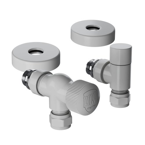 Набор термостатический осевой Royal Thermo Design Pro 15мм М30х1,5 (Белый)