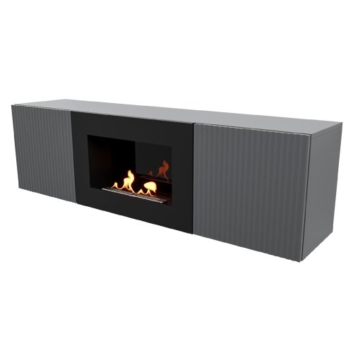 Тумба с биокамином Firelight BFP/P-1400L графит