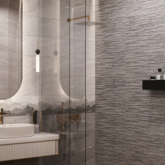 Плитка настенная Gracia Ceramica Фог 25x60 см 1.2 м² матовая с sugar эффектом цвет серый полосы